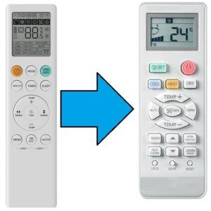 uğur ile uyumlu Salon Tipi Klima Kumandası-Resimde Sağdaki Gönderilir