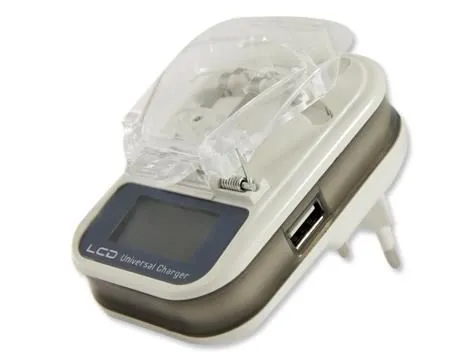 Universal Akıllı Pil Şarj Aleti Lcd Ekranlı Usb'li