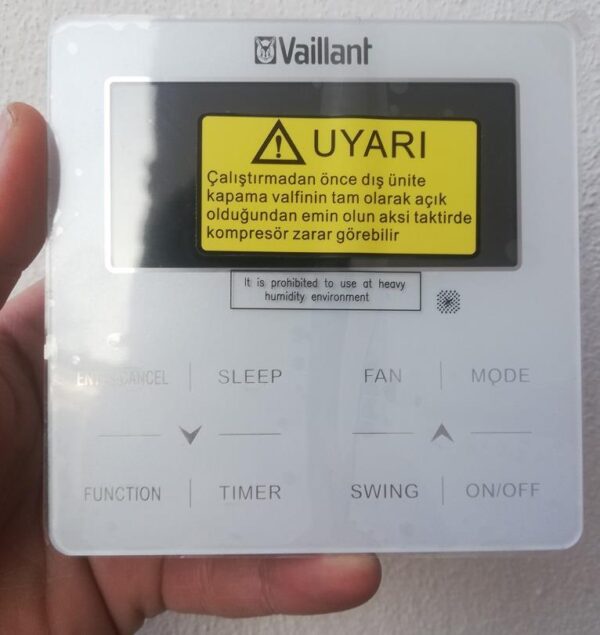 Vaillant VRF Duvar Tipi Dokunmatik Klima Kumandası