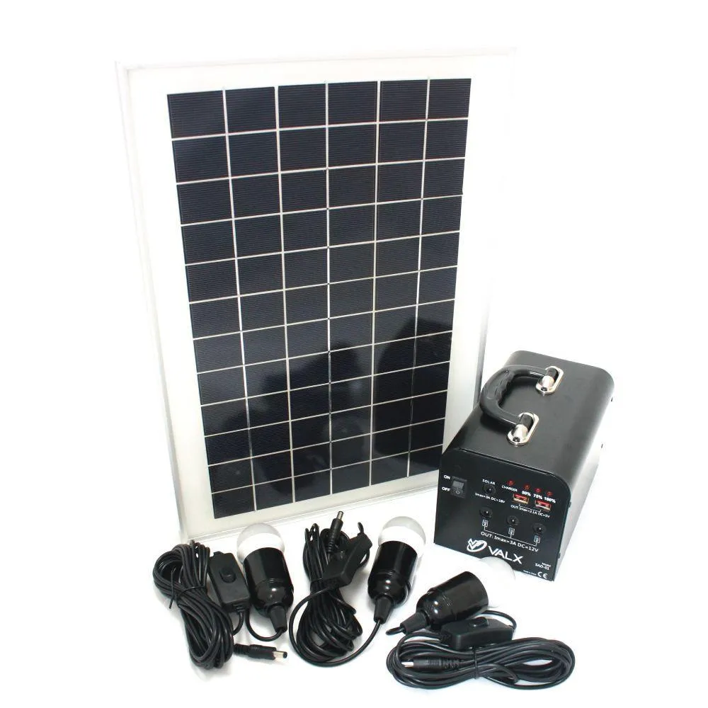 Valx Güneş Enerjili Solar Aydınlatma Lamba -Şarj -Usb Kamp Seti