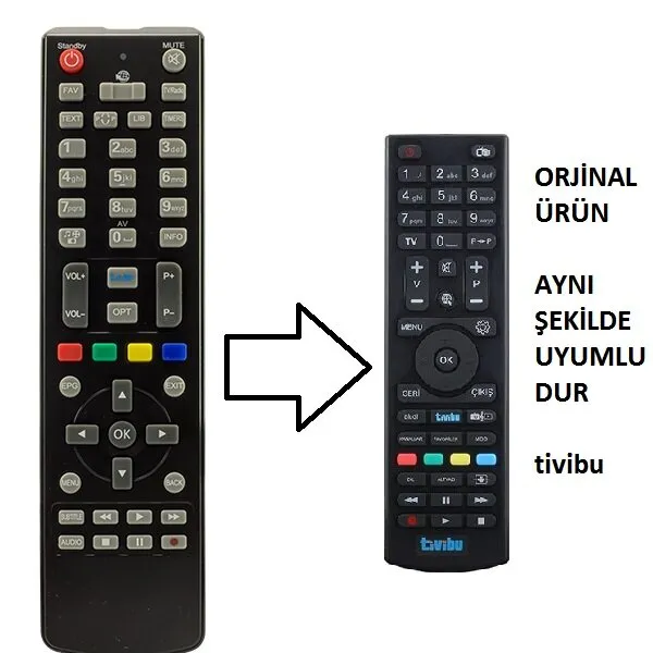 Vestel Codebox Tivibu S7720 Uyumlu Kasalı Hd  Kumanda